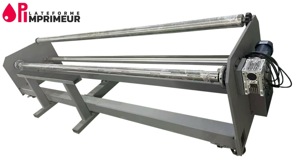 Feeder (dérouleur et enrouleur) Externe amovible Dérouleur (feeder) et ré-enrouleur industriel externe 320cm pour rouleaux Jumbo sans limite de poids pour imprimante industrielle éco-solvant