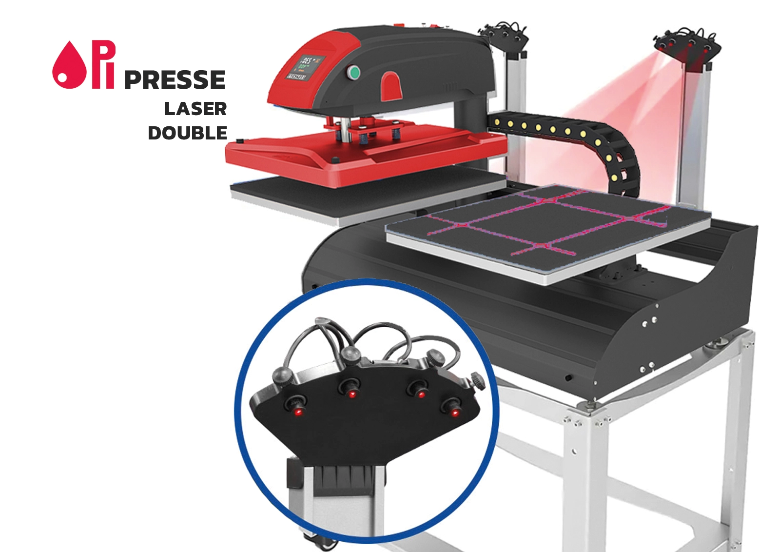 Laser 8 têtes pour presse à chaud DOUBLE