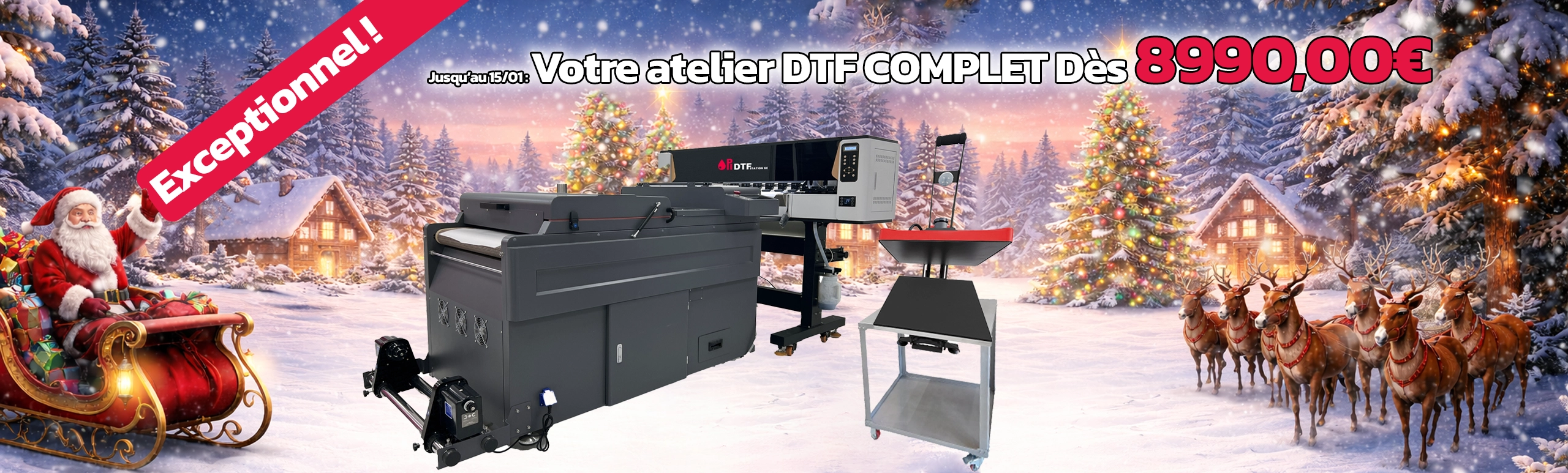 Offre spéciale noël : votre atelier DTF complet